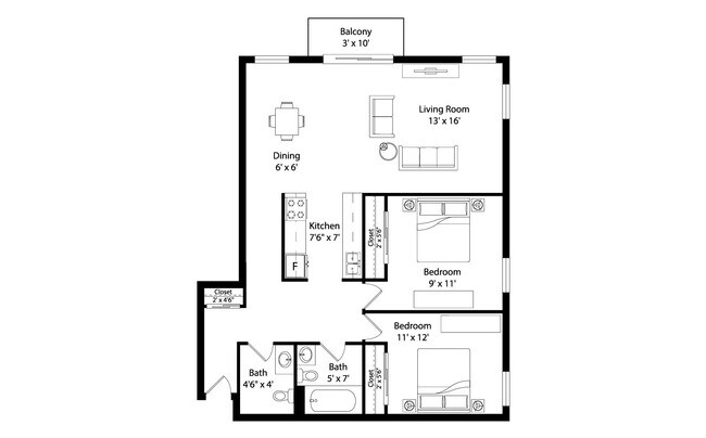 Floorplan - The Venue On Knox Apartments