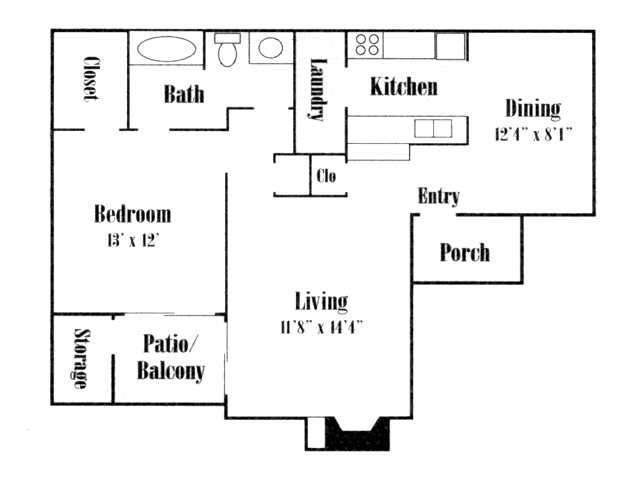 1BR/1BA - Belmont Estates