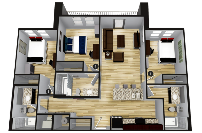 Floorplan - QUARTERS BLOOMINGTON