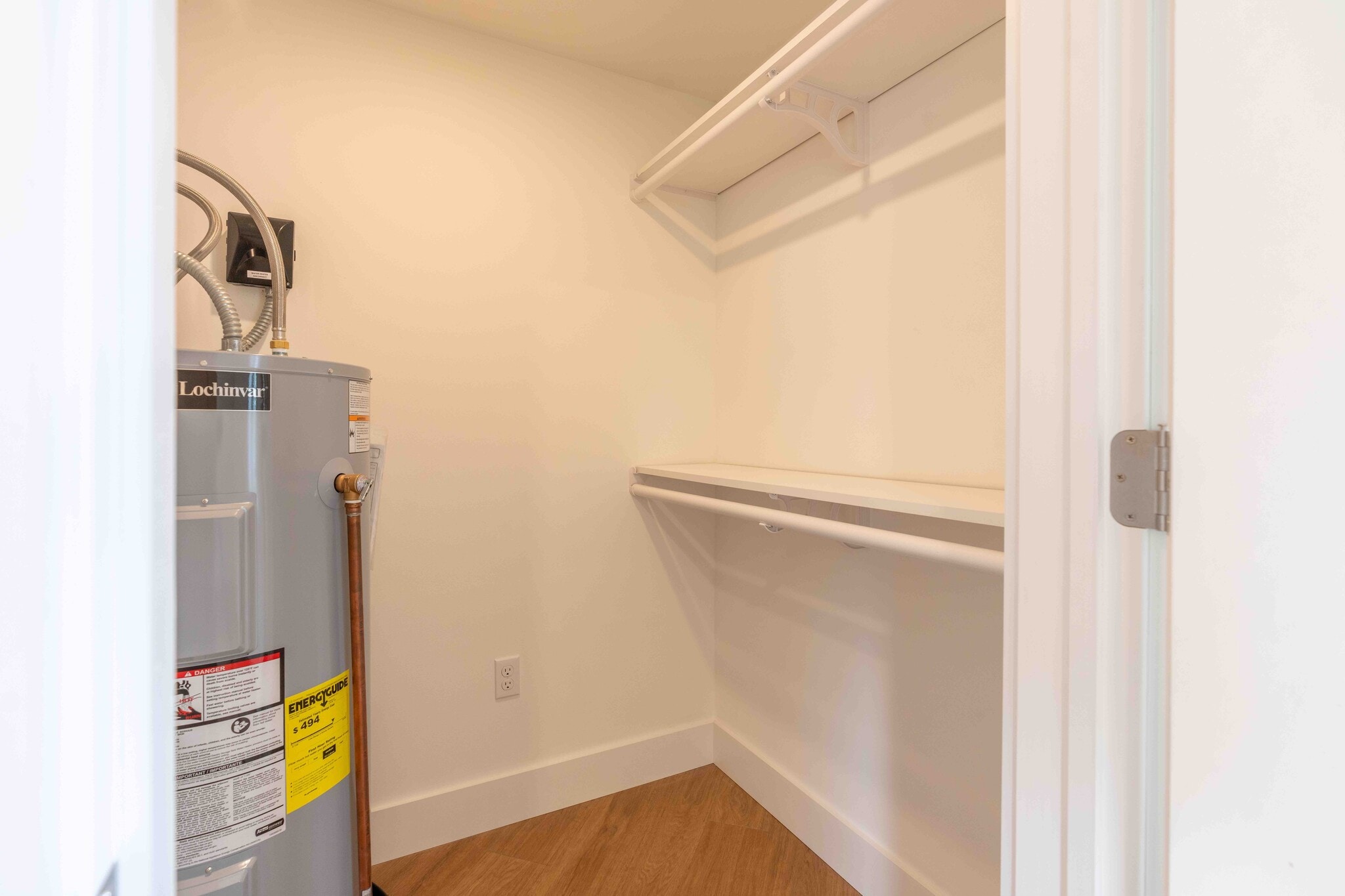 Walk-in closet with water heater - 517 18th St