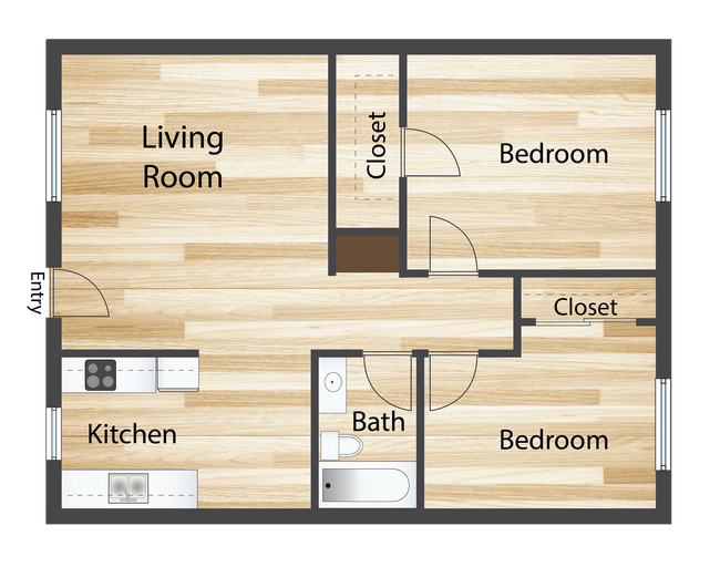 B1R Luna 759 sq ft - LUMINA ON 19th APARTMENTS