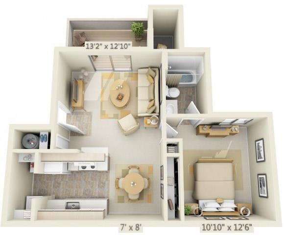 Floorplan - King's Court Apartments