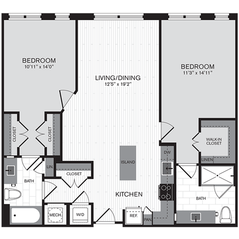 Floorplan - The Parker at Huntington Metro