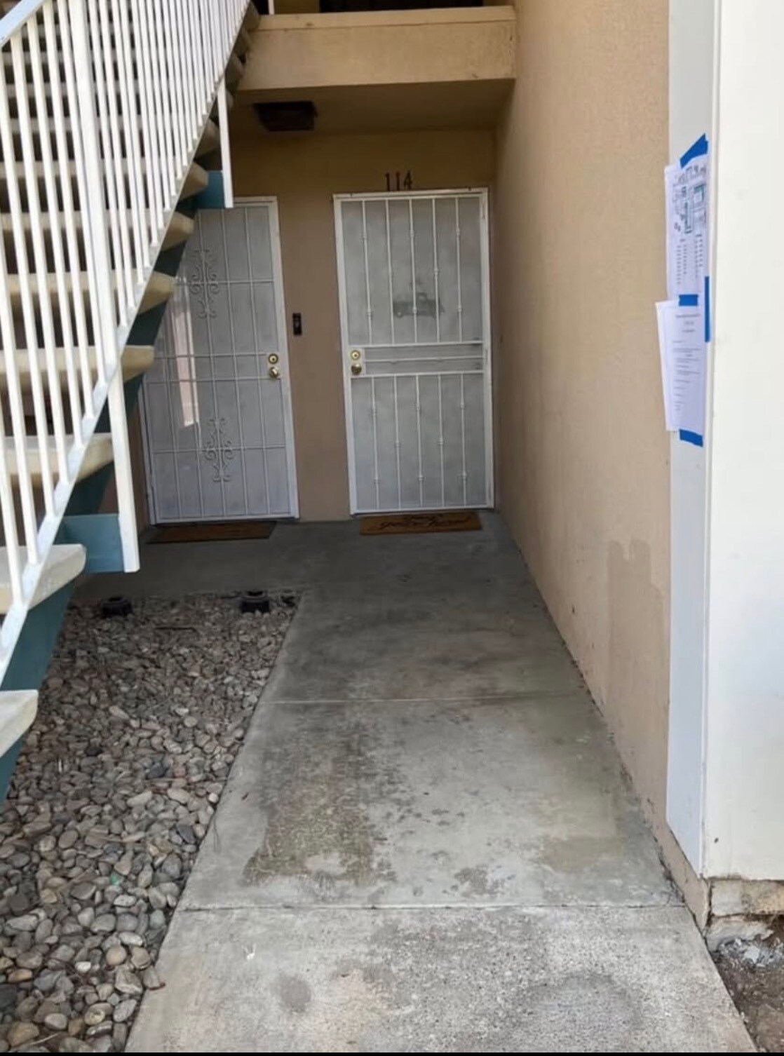 Front door with security gate - 4475 Dale Ave