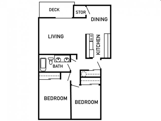 2BR/1BA - Rolling Hills Apartments