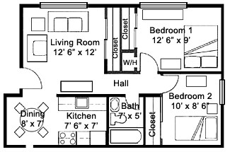 2BR/1BA - Weatherholt Hills Apartments