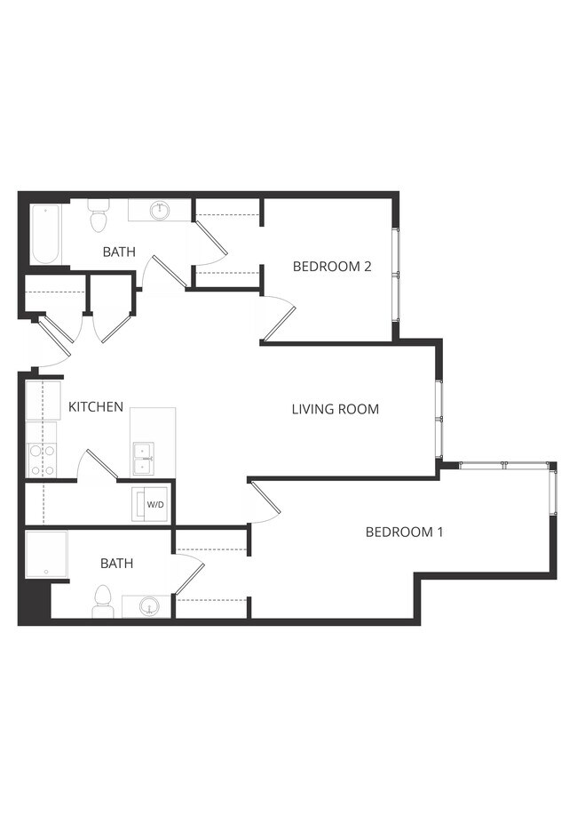 Frederick 2A 2x2 - Frederick Lofts
