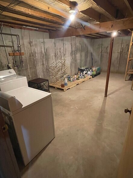 12 x 20 storage room in the basement with washer and dryer - 4083 Applewood Ln