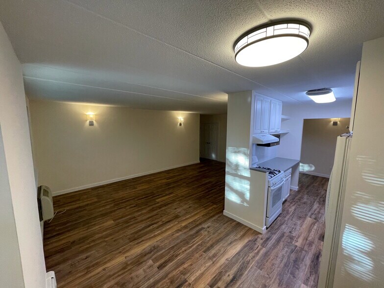 Living room from corner window - 27 Northill St