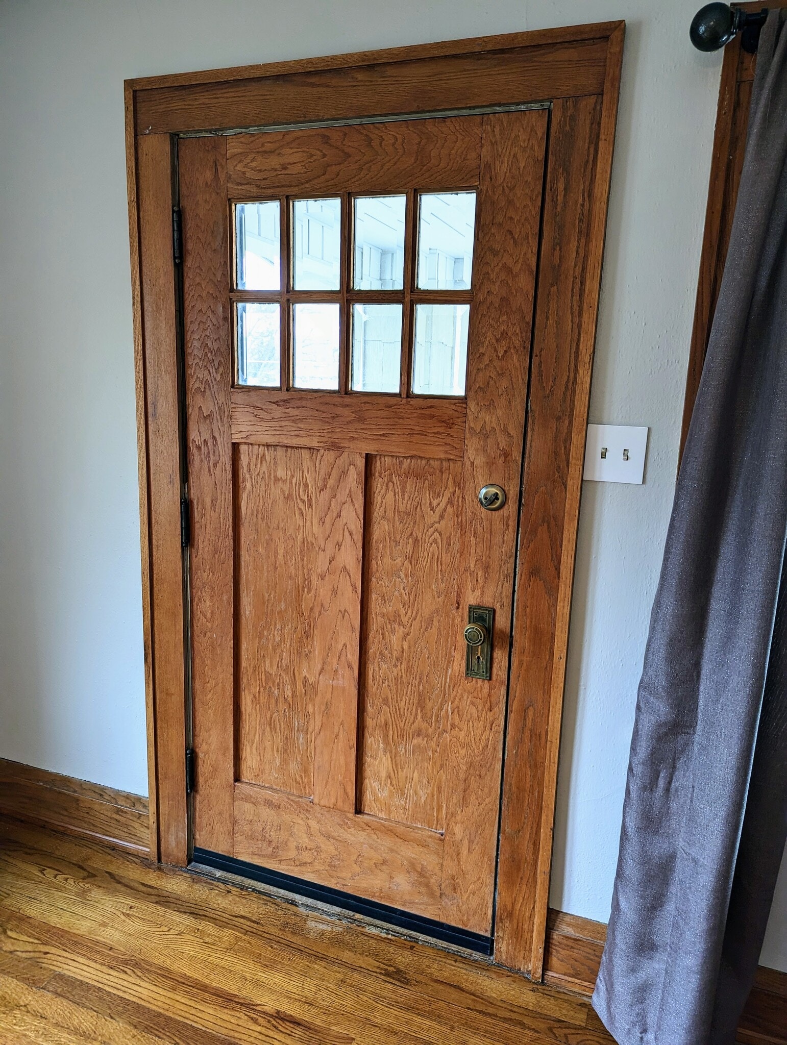 Original hardwood Main Entry Door - 3607 Franklin Ave