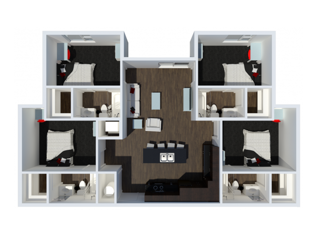 D2 Floor Plans - The Cardinal at West Center