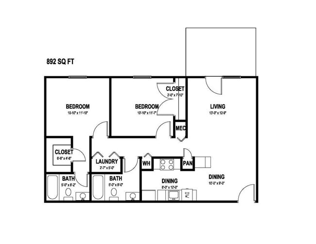 Floorplan - Greenbrier Apartments