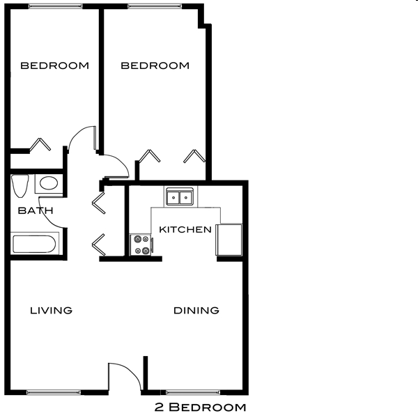 2BR/1BA - Buena Vista Apartments & Townhomes