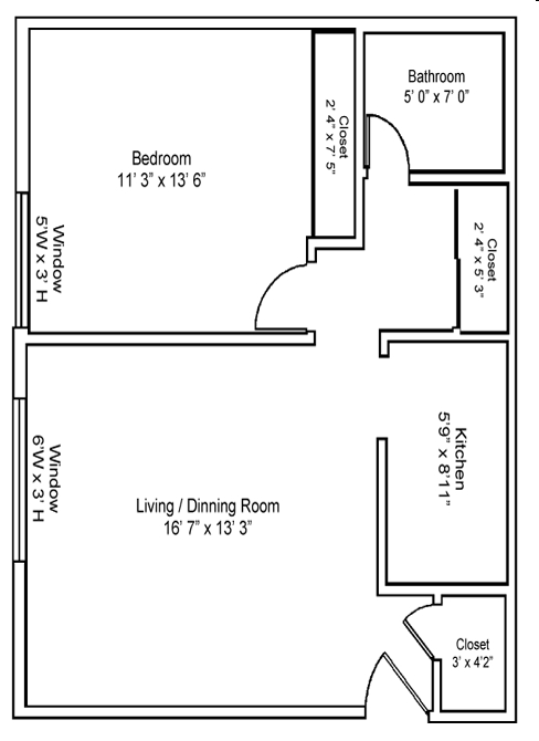 1BR/1BA - Romaine Court