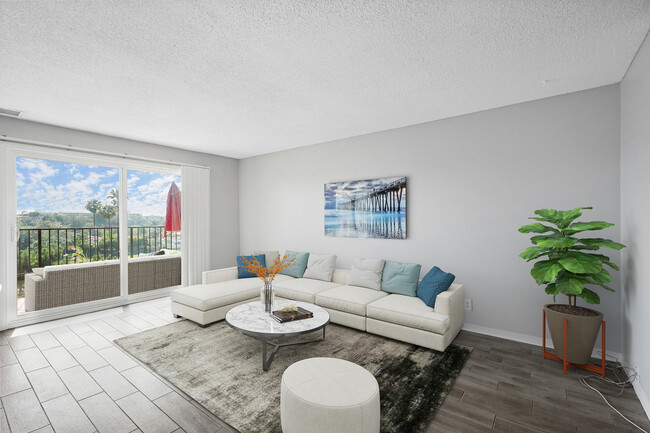 large living room with sliders to balcony - 1720 Ardmore Ave