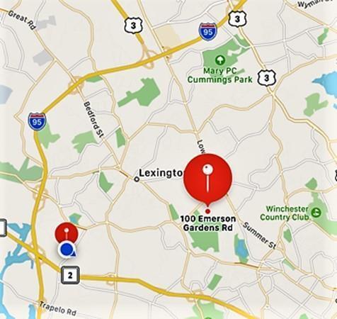 map - 100 Emerson Gardens Rd