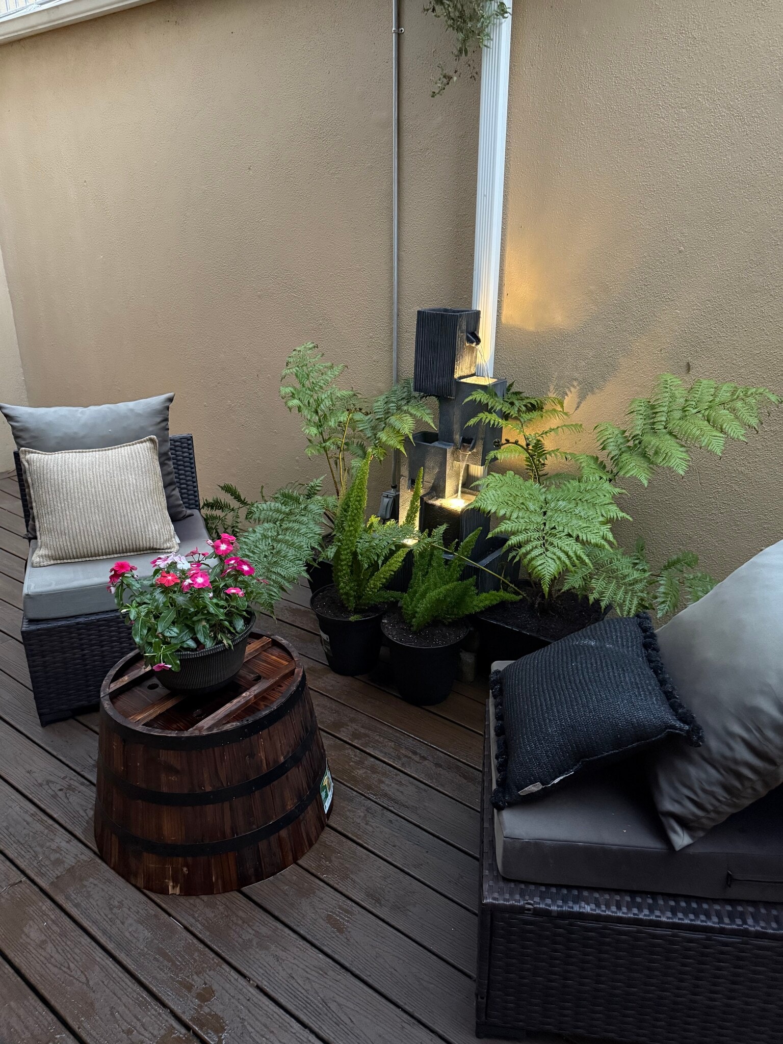 Backyard Patio with Waterfall - 119 Peralta Ave