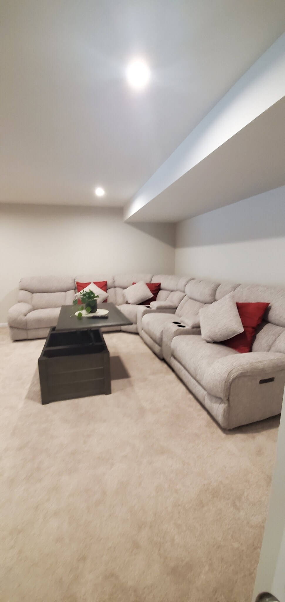 mater Bedroom Sectional with 3 Electrical Recliners - 225 Brafferton Blvd