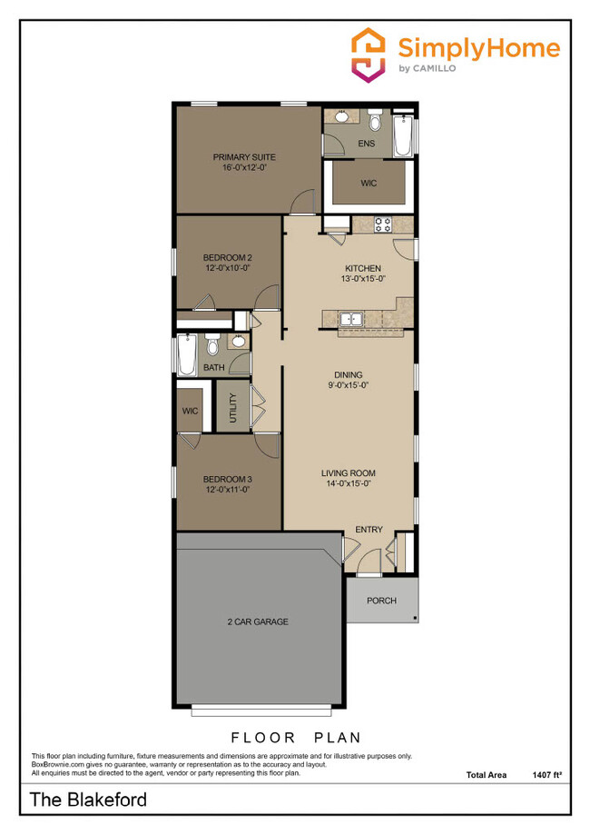 The Blakeford Floorplan - Almeda Meadows