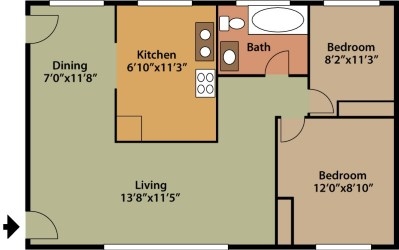 Floorplan - Chapman Square Apartments