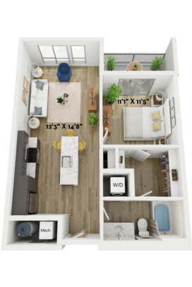 A2 Floor Plan at Cottonwood Broadway - Cottonwood Broadway