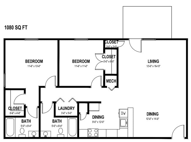 Floorplan - Greenbrier Apartments