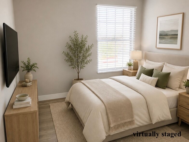 newly refinished second bedroom. new flooring and new ceiling fan - 231 W Horizon Ridge Pky
