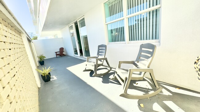 Large patio, ground floor in this beach front building for easy access. - 2800 N Atlantic Ave