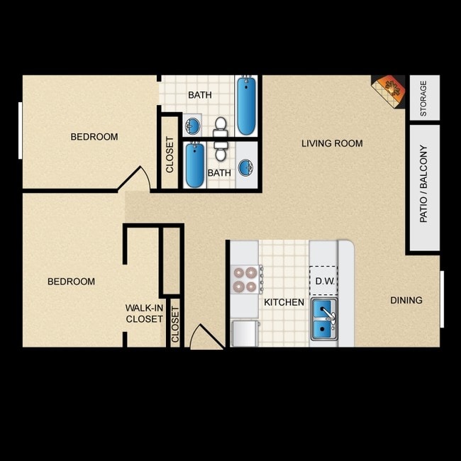 2BR/2BA - Lakeside Village