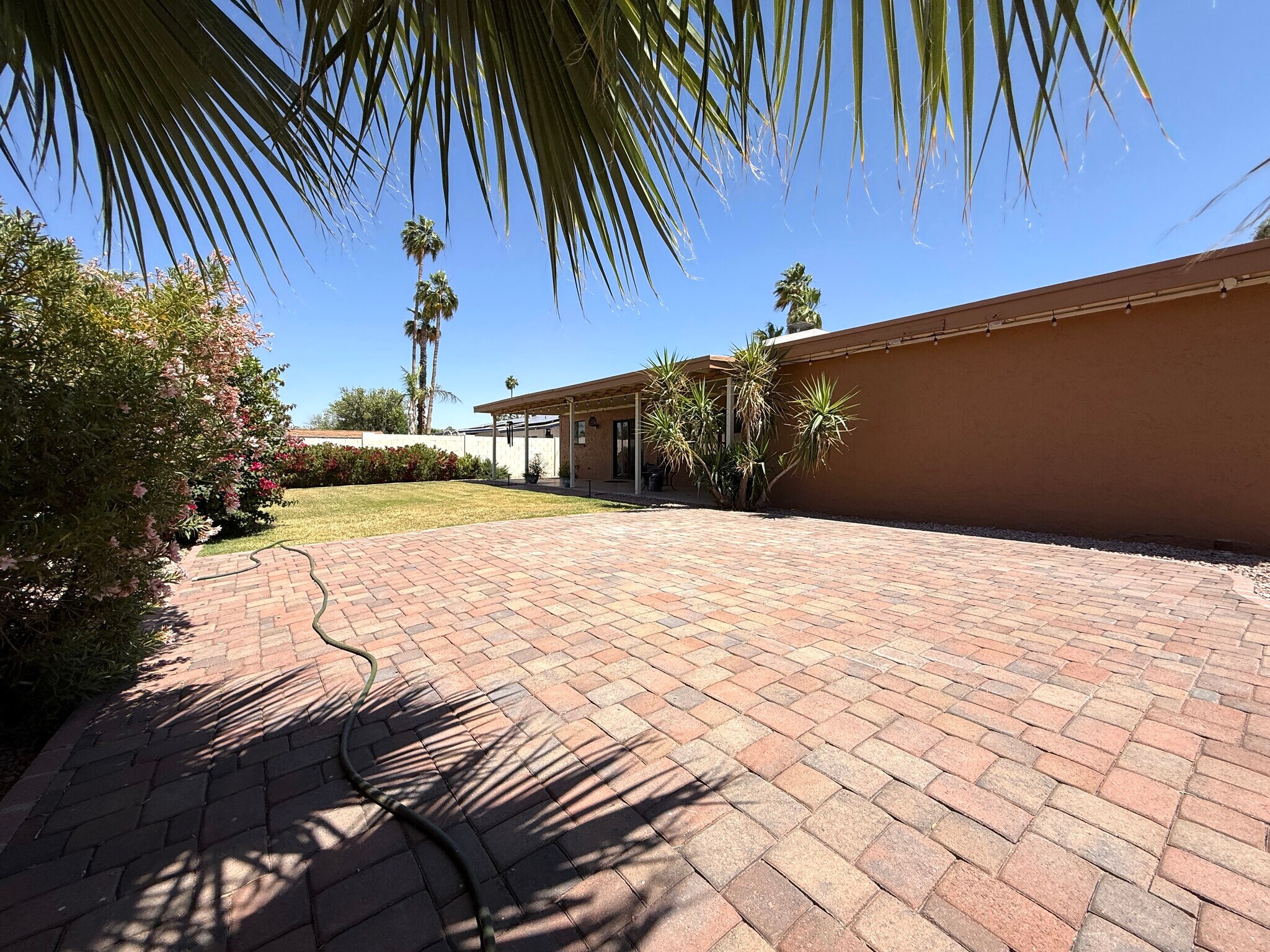 Large, lush backyard includes large paver patio. - 2816 E Laurel Ln
