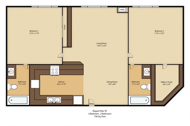 Floorplan - Chateau Regent Apartments