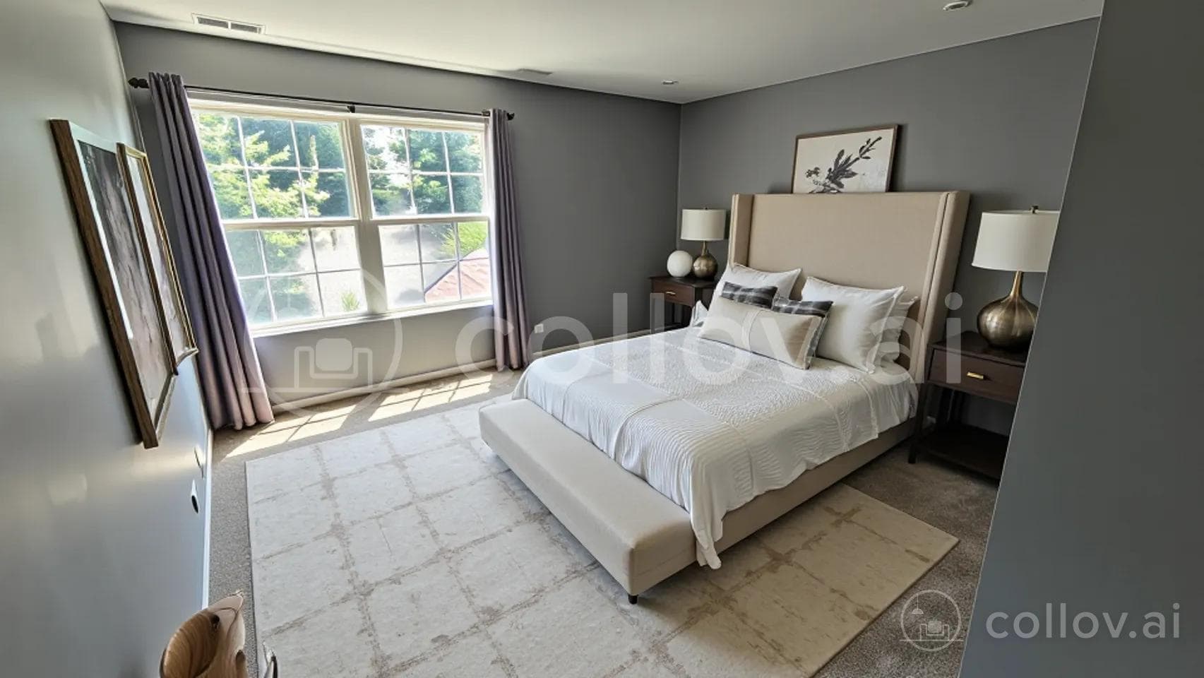 Secondary bedroom virtually staged - 2807 Stonewater Dr