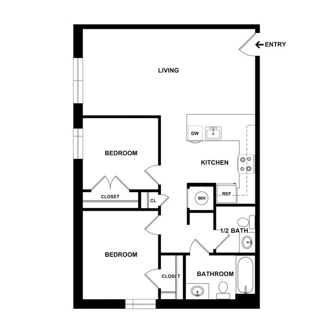 The Springs - 2 Bed, 1.5 Bath, 731 sq. ft. - The Springs Apartments