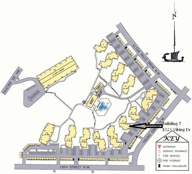 Valhalla complex floor plan. - 1923 Viking Dr NW