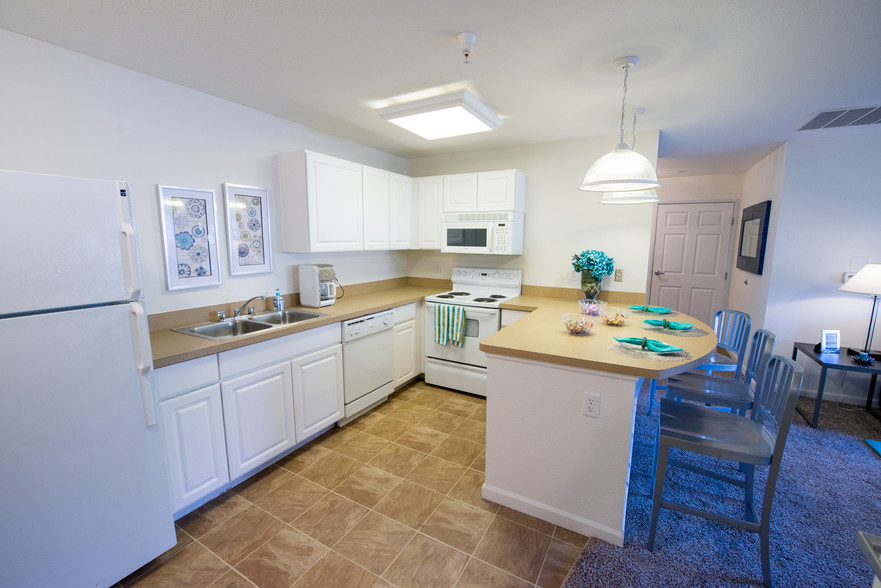 Kitchen with full appliances - Prime at Wright Apartments and Townhomes