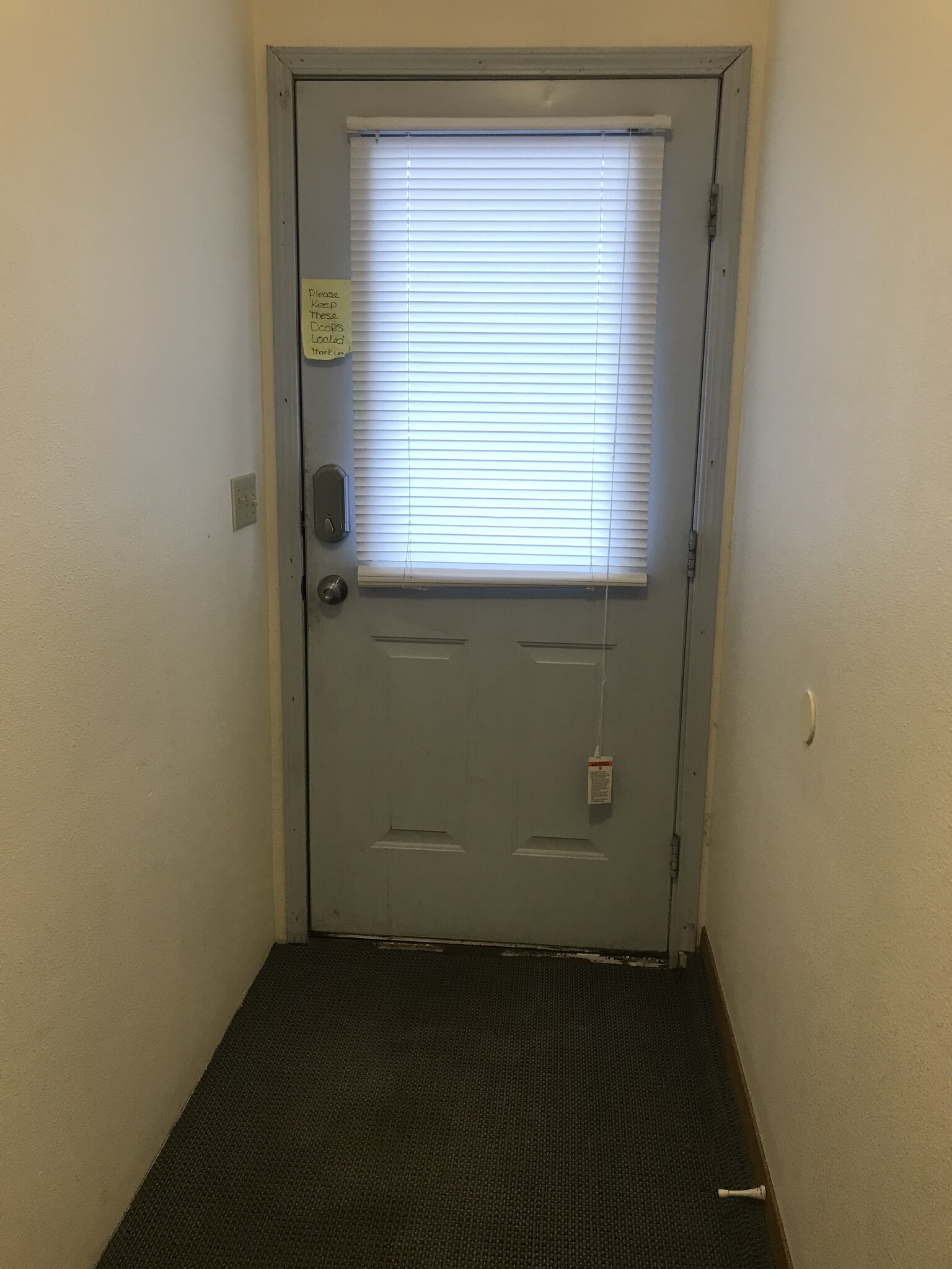 Triplex common door w-deadbolt. - 161 E Susitna Ave