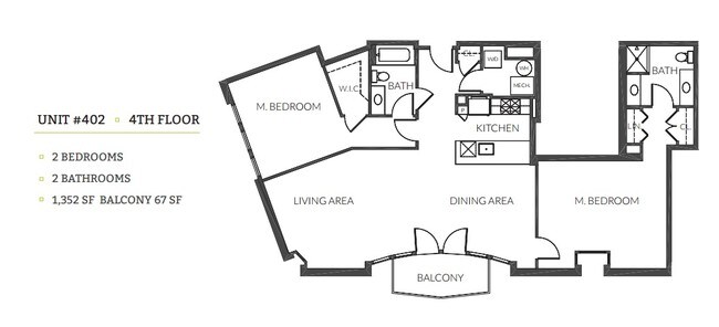 2BR/2BA - 3800 Lofts
