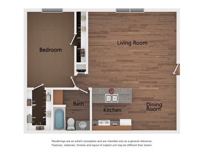 1 BR Floorplan - Flats on May