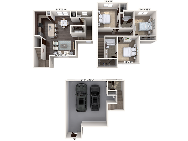 Floorplan - The Townhomes at Lake Park