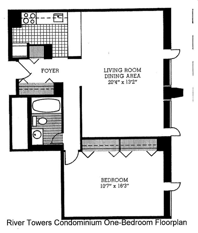 1BR/1BA - The River Towers Condominium