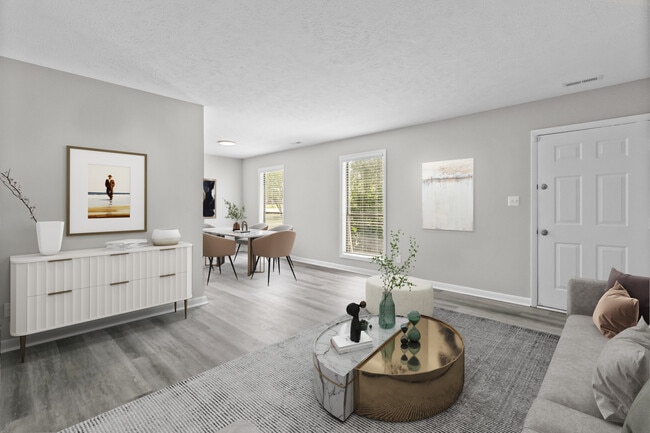 The Holly Living Room Staged - Cooper's Ranch Apartments is the Place to Call Home!