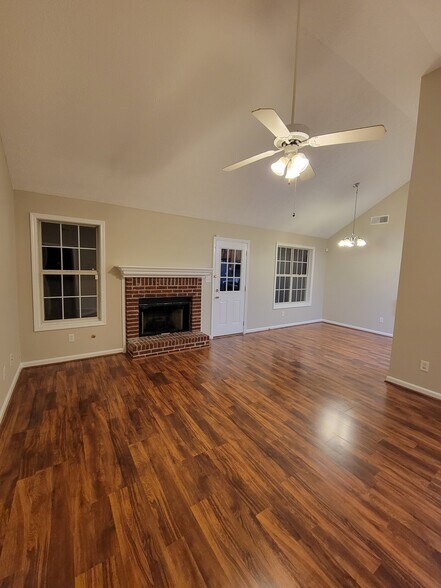 Living Room with Fireplace - 119 Bay Court Dr