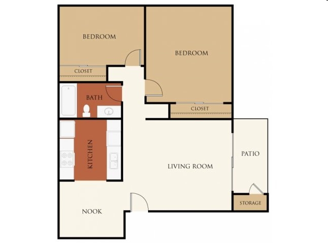 2BR/1BA - Sun Ridge Apartments