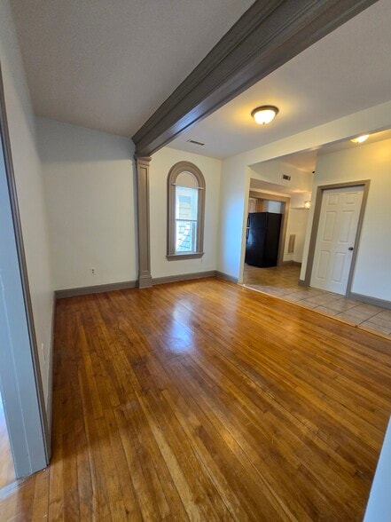 Living room, view from bedroom hallway - 127 Pearl St