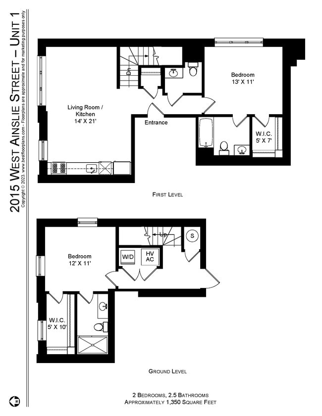 Floorplan - 2015-19 W. Ainslie / 4855-57 N. Seeley