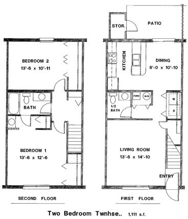 2BR1.5BA TH - Water Dance Apartments