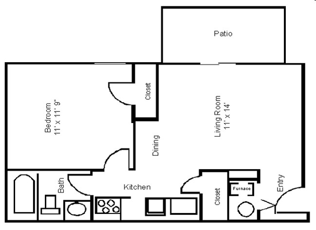 Cedar - 1 Bedroom, 1 Bath - Montana Valley