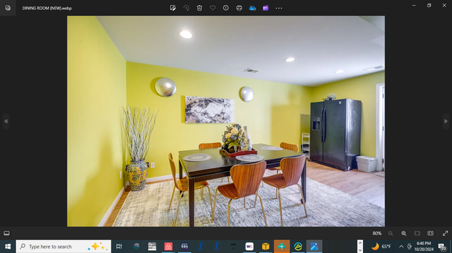 Dining Area with Refrigerator - 8953 Birch Bay Cir