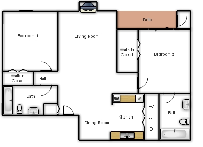 2BR/2BA - Bryan Woods Apartment