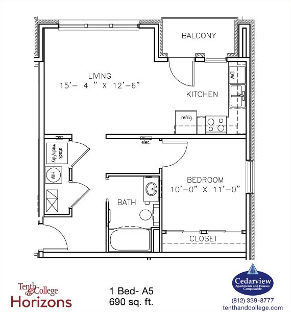 Interior Photo - Tenth & College Horizons Apartments